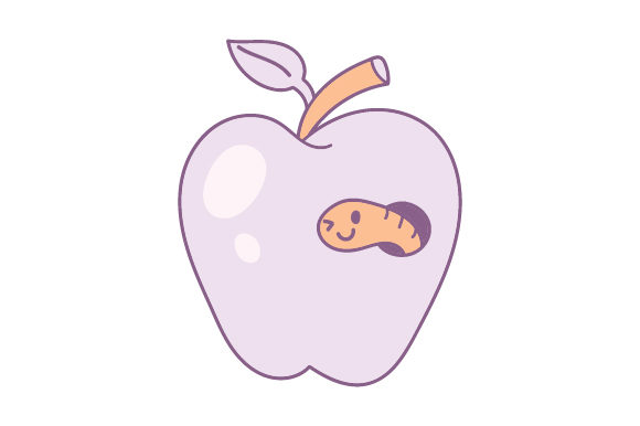 Apple Worm Emoji: A Playful Touch for Embroidery Projects
