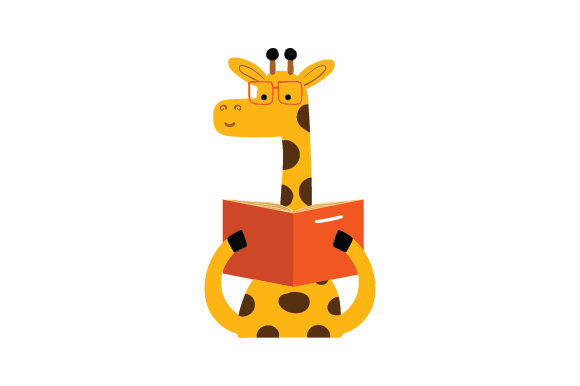 Giraffe Reading a Book – A Thoughtful Embroidery Design for Crafters and Makers