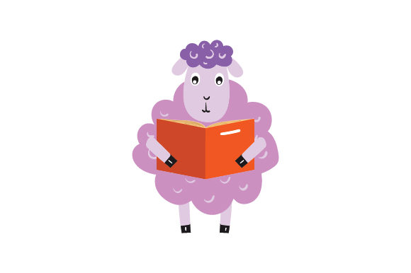 Lamb Reading a Book: A Thoughtful Embroidery Design for Cozy Projects